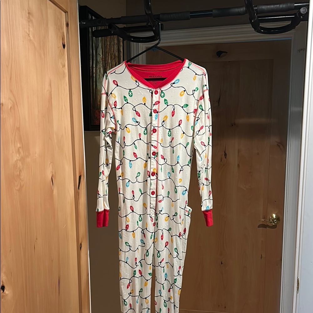 Festive Light String Onesie Pajamas